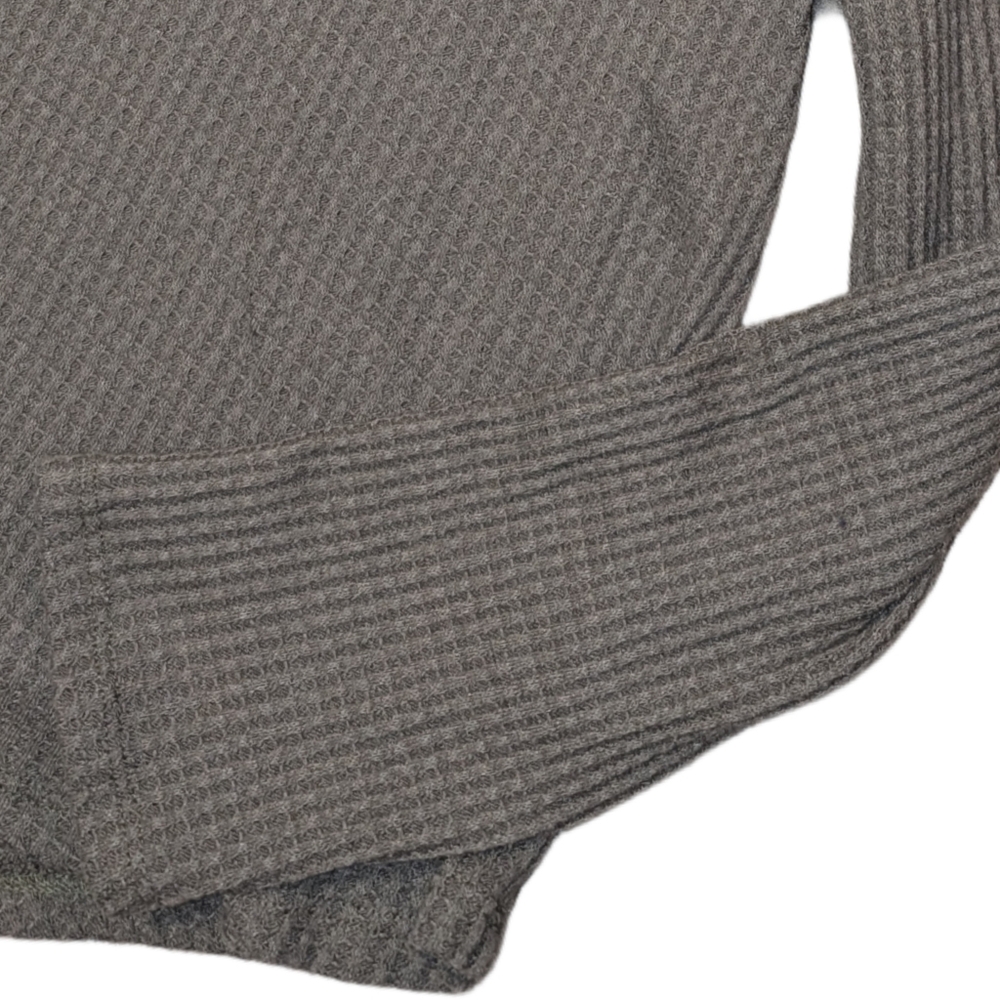 Altar'd State V-Neck Waffle Knit  Thermal Long Sleeve Top, Size XL - Picture 4 of 8
